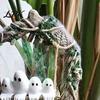 Creative Holiday Gift for Home Glowing Ghost On Swing Resin Yard Decor, Weatherproof Halloween Outdoor Garden Ornament with Gothic Style Ornaments