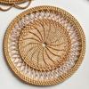 Hollowed Out Nordic Woven Wall Hanging Bamboo Woven Rattan Wall Basket Decor Delicate Workmanship Desktop Decoration