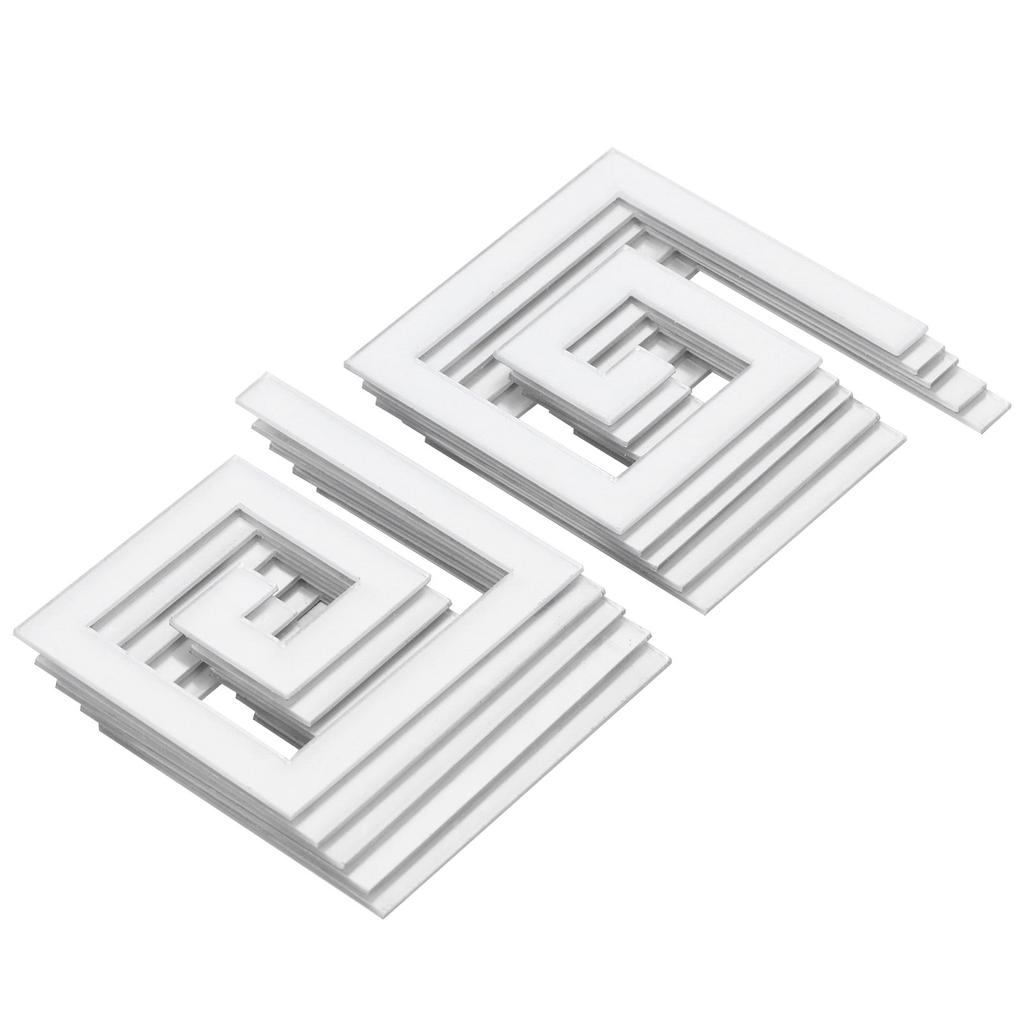 10Pcs 5x5CM DIY Waist Line Mirror Sticker Modern Acrylic Wall Stickers for Living RoomSilver