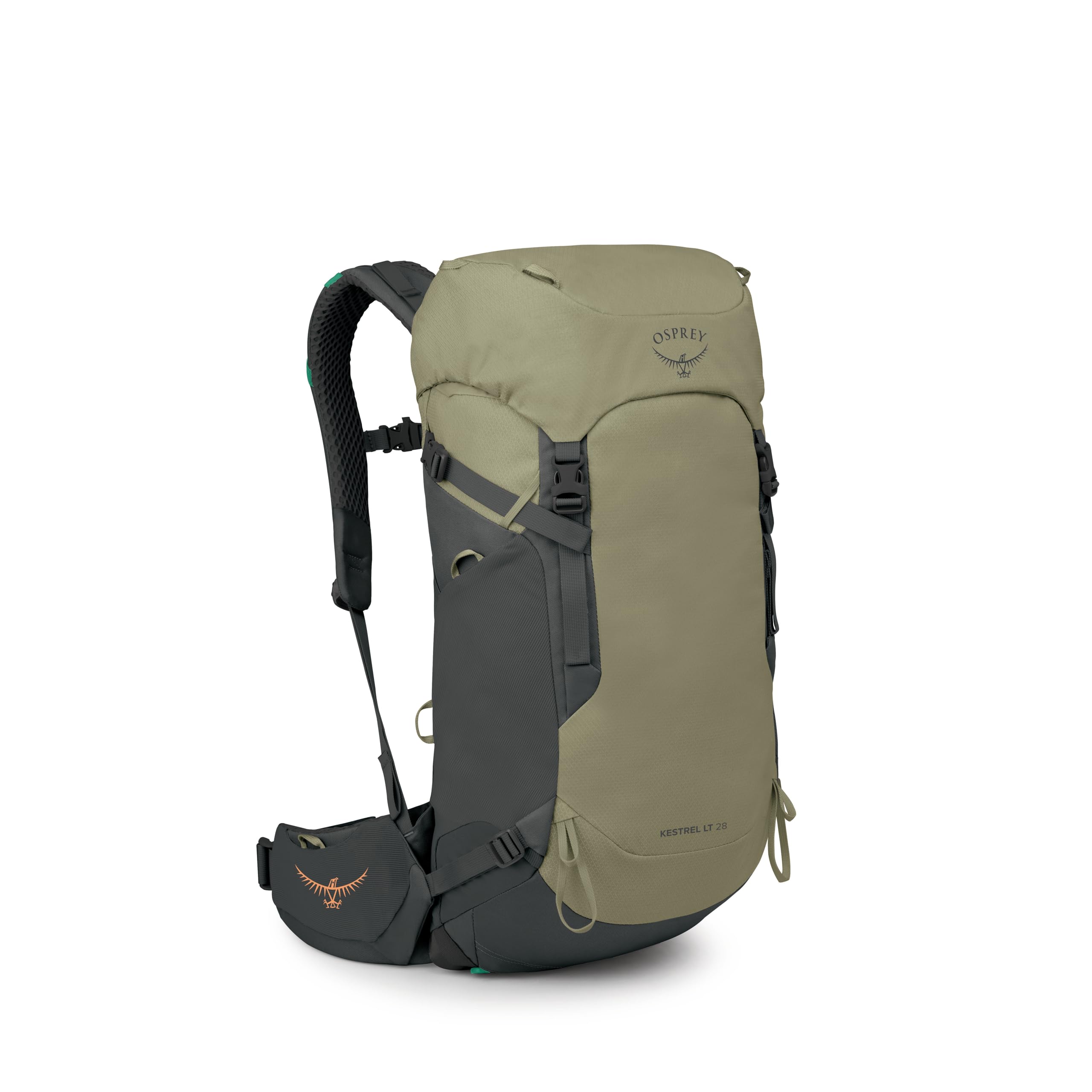 Osprey Kestrel LT 28L Men s Backpacking Backpack - Lightweight Hiking & Travel Bag with Waterproof Rain Cover, Olive Tan