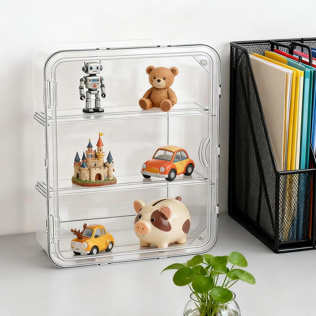 Storage Box Transparent Acrylic Display Boxes Dustproof Doll Figure Blind Box Organizer Cabinet Display Stand