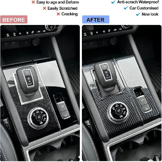 Gear Shift Panel Trim Cover for Mitsubishi Outlander 2022-2024 Accessories Center Console Panel Wrap Sticker Central Control Gear Shifter Console