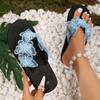 Fashion 2024Summer Fashion Women's Beach Flip Flops Non-Slip Thick Soled Butterfly Outdoor Soft Slippers Women's Simple Slippers Sandals