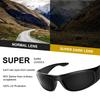 Maxjuli Super Dark Sunglasses For Men Black Wrap Around Sunglasses Foruv400 Protection W8005