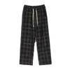 Spring Autumn Men's Checkered Casual Pants Loose Straight Corduroy Pants Sweatpants Man Streetwear Hip Hop Trousers