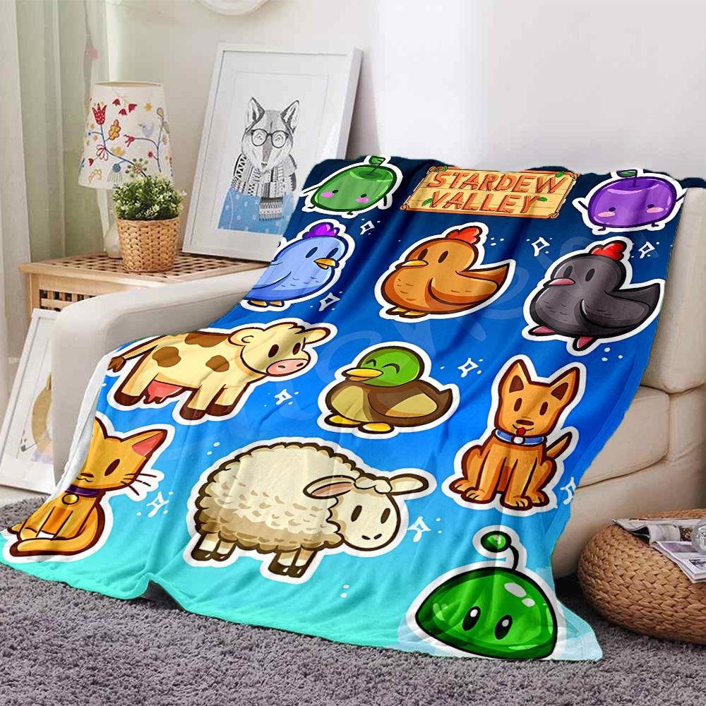 1pc Blanket - game Stardew Valley Print Design,Lightweight Blanket for Sofa,Bed- Soft &Warm,Gift for All Seasons