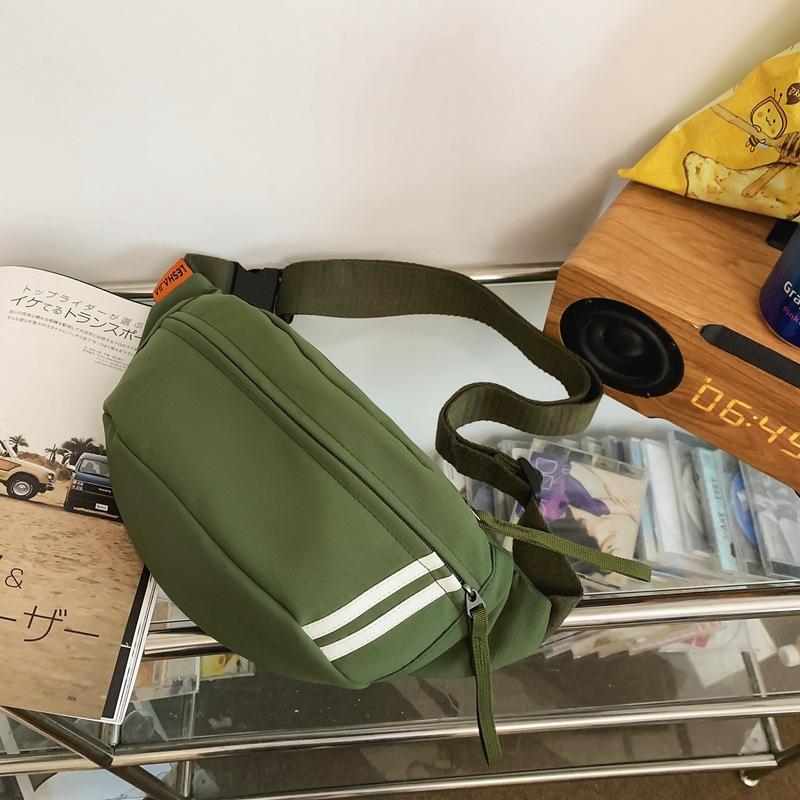 Spring new simple versatile breast bag student sports cycling messenger bag niche casual fanny pack