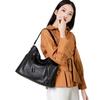 Vintage Women's Large Capacity Commuter Shoulder Bag New Women's Bag Solid Color Soft Tote Crossbody Bag