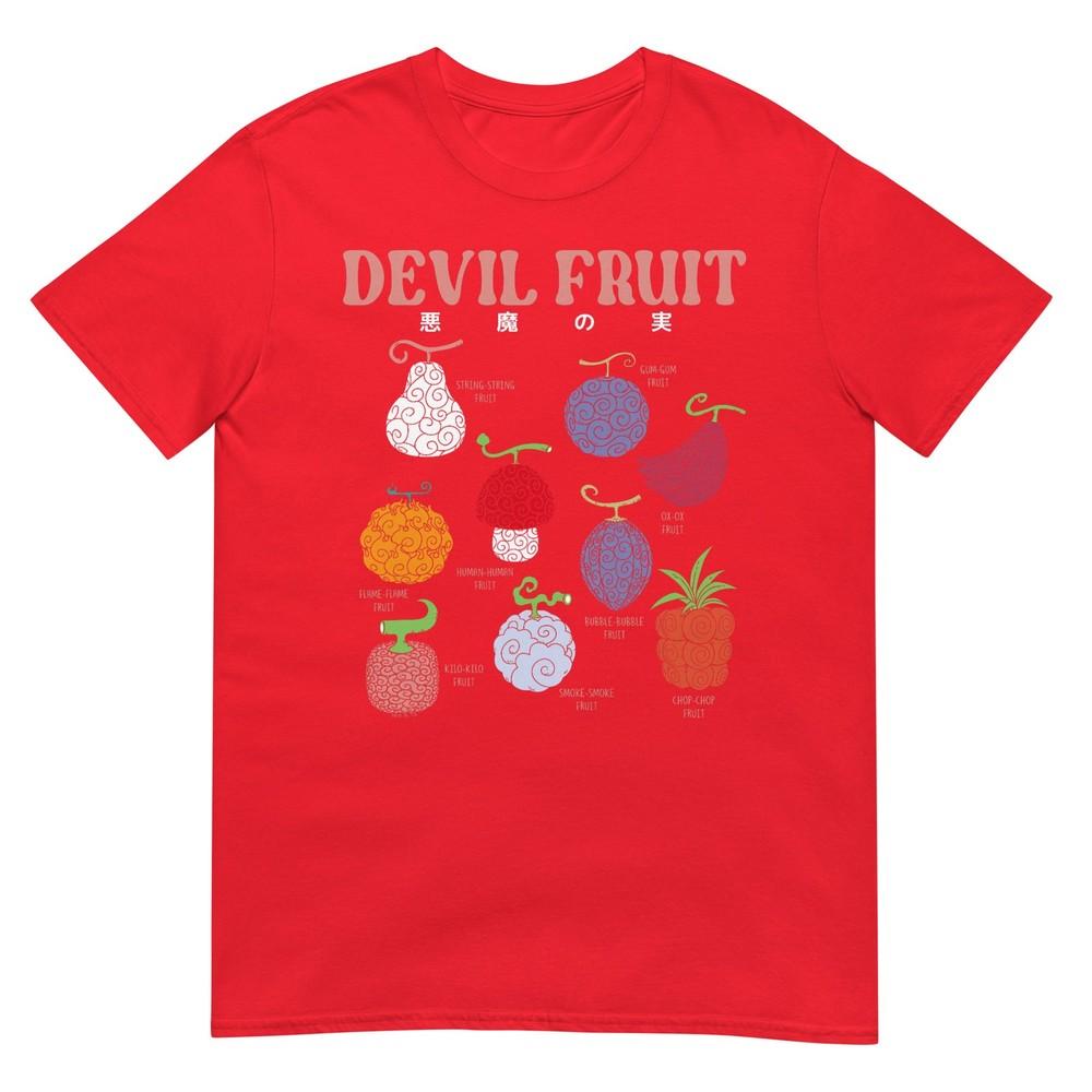 One Piece Anime Devil Fruit Varieties Illustration TShirt S