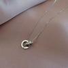 Women's Zircon-Inlaid Titanium Steel Slim Waist Necklace - Stylish & Versatile Collarbone Chain