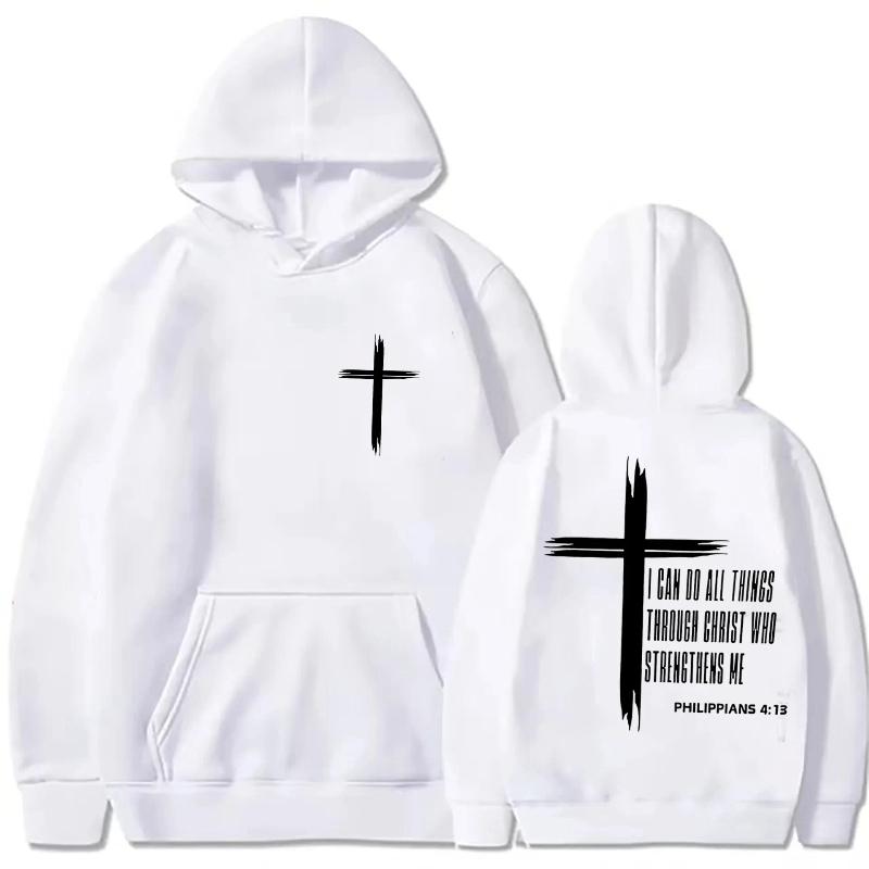 Text Printed Pullover Style Autumn Fashion Hooded Sweatshirt Casual Hooded Sweatshirt Suitable for Both Men and Women