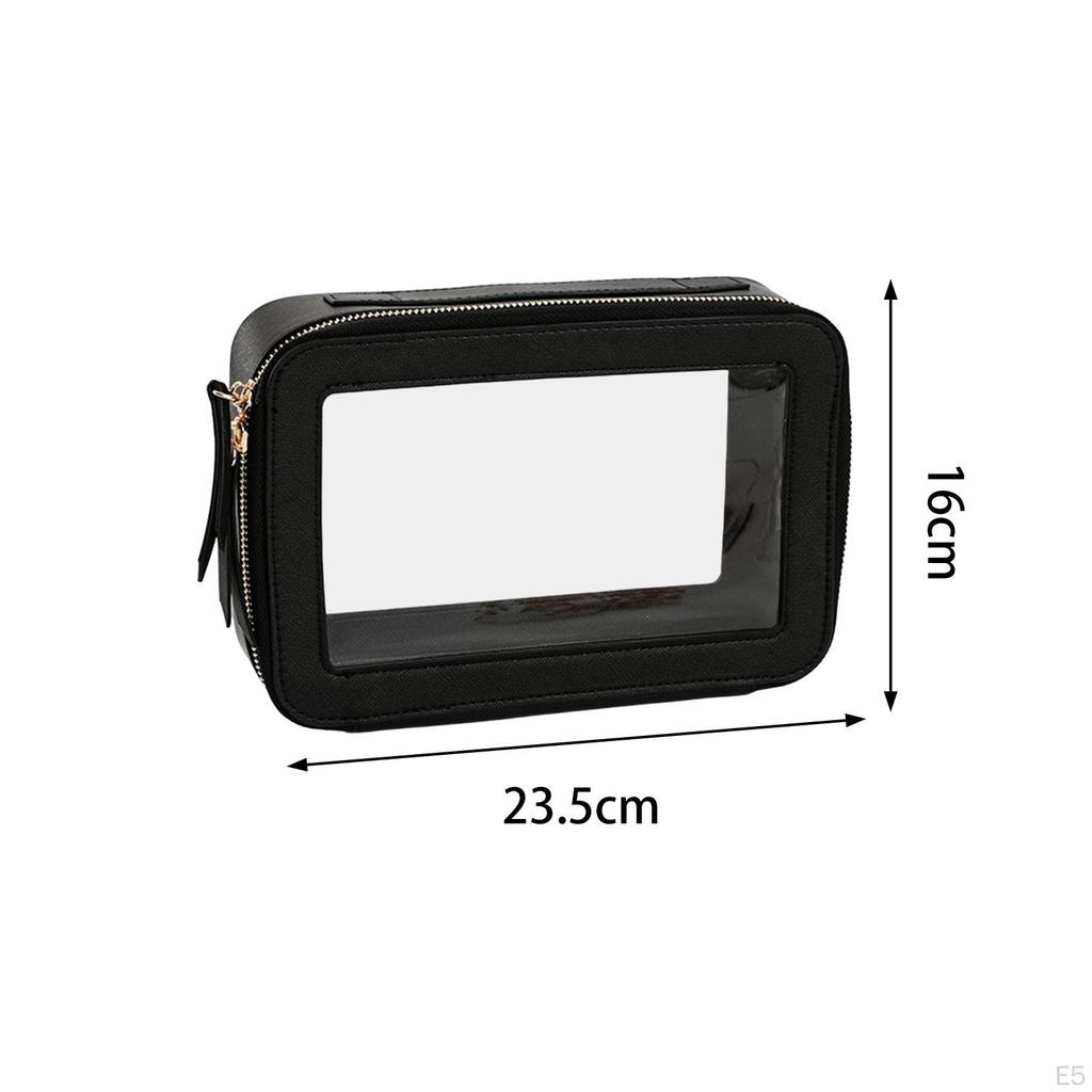 Clear Makeup Bag for Women with Large Capacity and Zipper