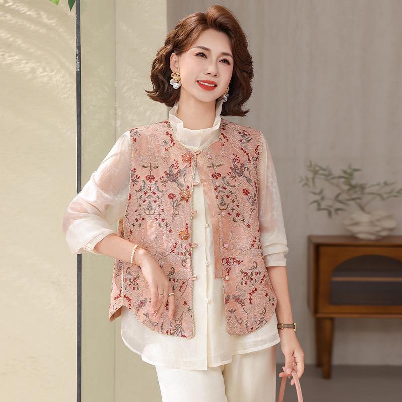 

Women s Casual Loose Vest for Middle-aged & Elderly (40-50+) XL (suggested for 48-55 kg)
