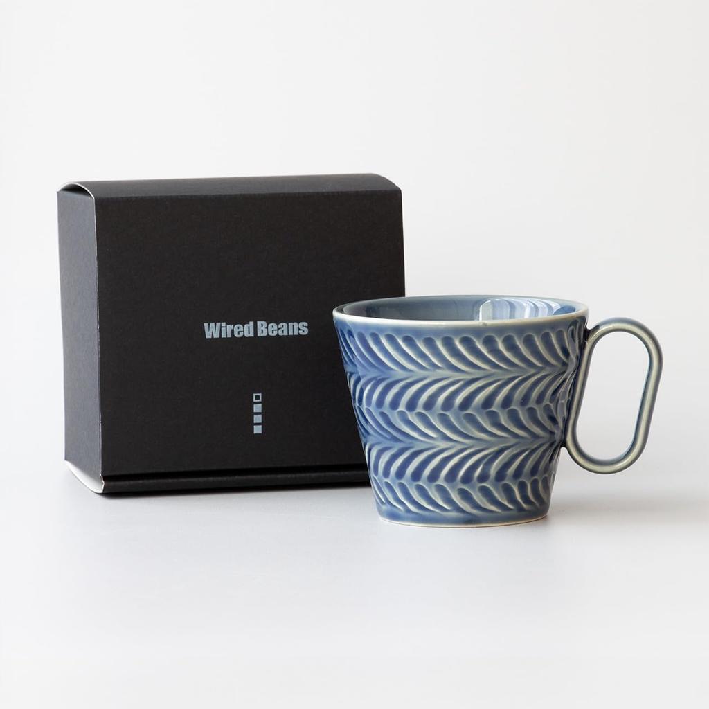 Wired Beans Eternal Hasami Ware 240ml Cup Mug, Rosemary, Mug/Coffee (Blue)