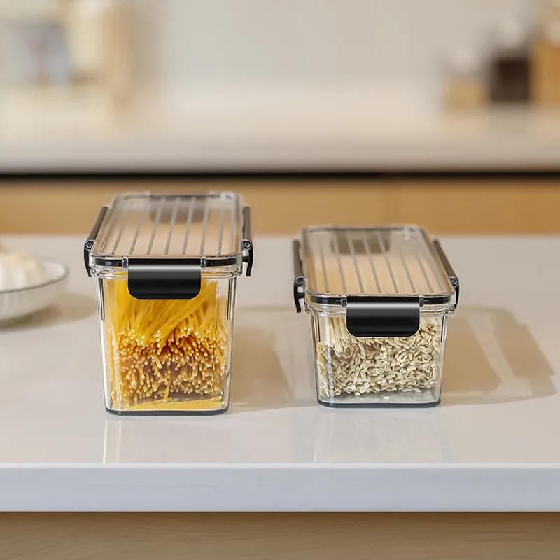 Noodle Storage Box Food Grade Storage Container Canned Spaghetti Hanging Noodles Box Sealed Jar For Whole Grains And Cereals YLE606