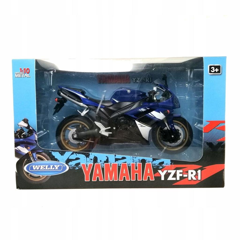 Yamaha Yzf-R1 Modell Motorrad im Maßstab 1:10 Gummistiefel