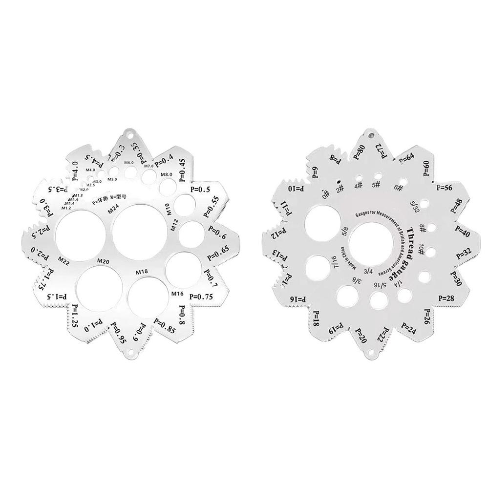 Thread Screw Measurement Ruler Caliper Thread Screw Diameters Caliper Metric Gauge Tool 304 Stainless Steel Thread Gauge