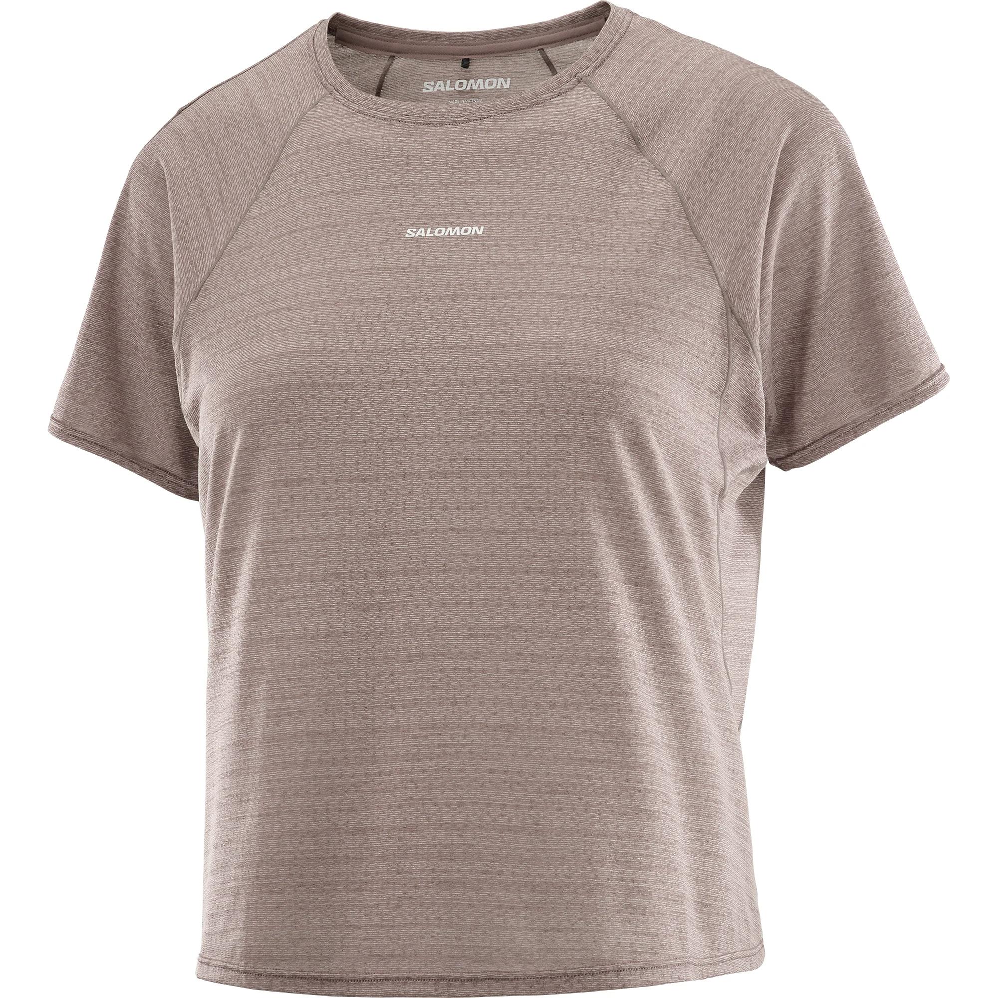 

Salomon Shakeout Air Cropped Knit Flow Lightweight Breathable Quick-Dry Running T-Shirt Women tops C27743 S