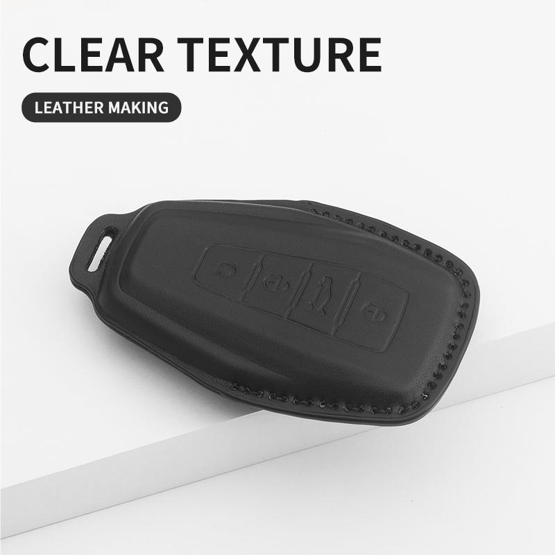 Interior Mouldings Leather Car Key Case Cover Protector Shell Fob Accessories  For Geely Coolray X6 X7 EX7 Geometry C Emgrand Gl