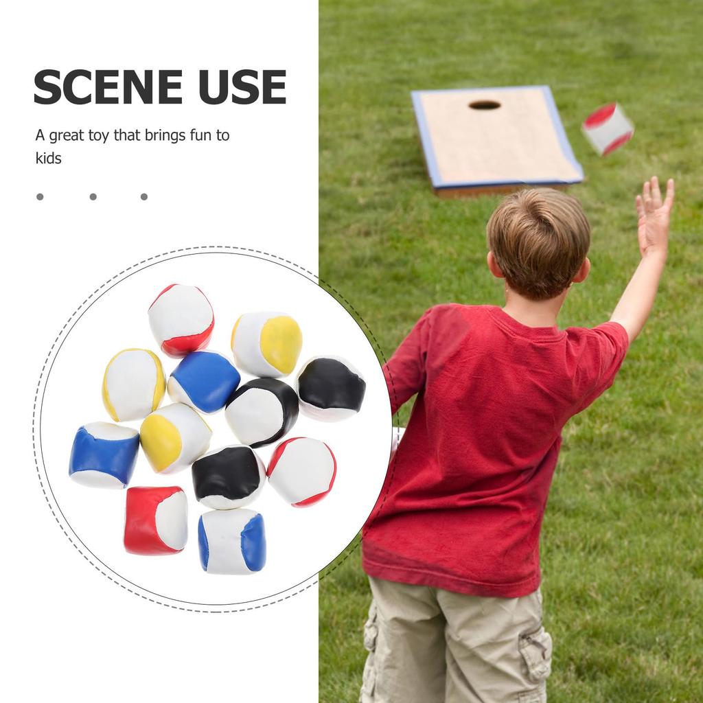 Toyvian 12 Kleine PU-Leder Jonglierbälle für Bean Anfänger Sport Party Spiele Kinder, Taschen, Spielzeug,