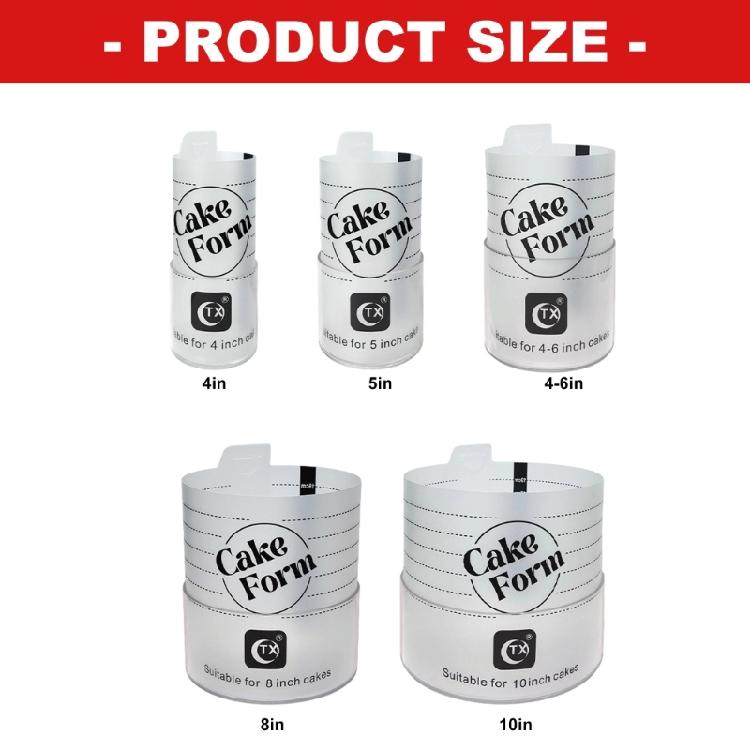 Round Cake Pan Liner Stand Nontoxic Plastic Cake Cream Frosts Forming Mold Set For Dessert Pastry Baking Supplies