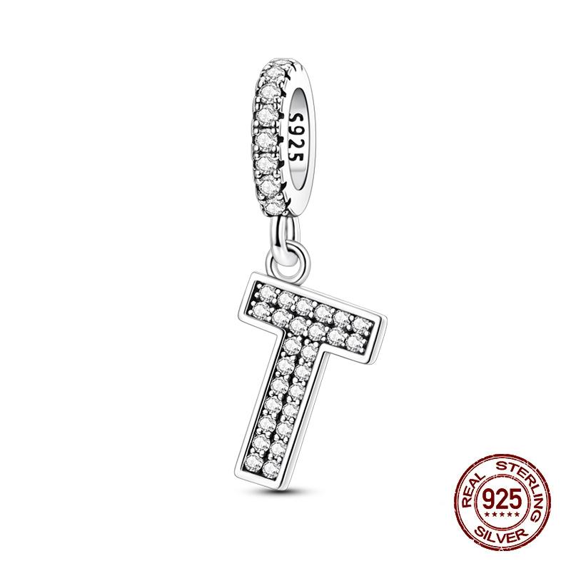 Classic Copper 26 Letters A-Z Alphabet Charms Beads Fit Original Bracelet Bangle Necklace Dangle Women Jewelry Gift