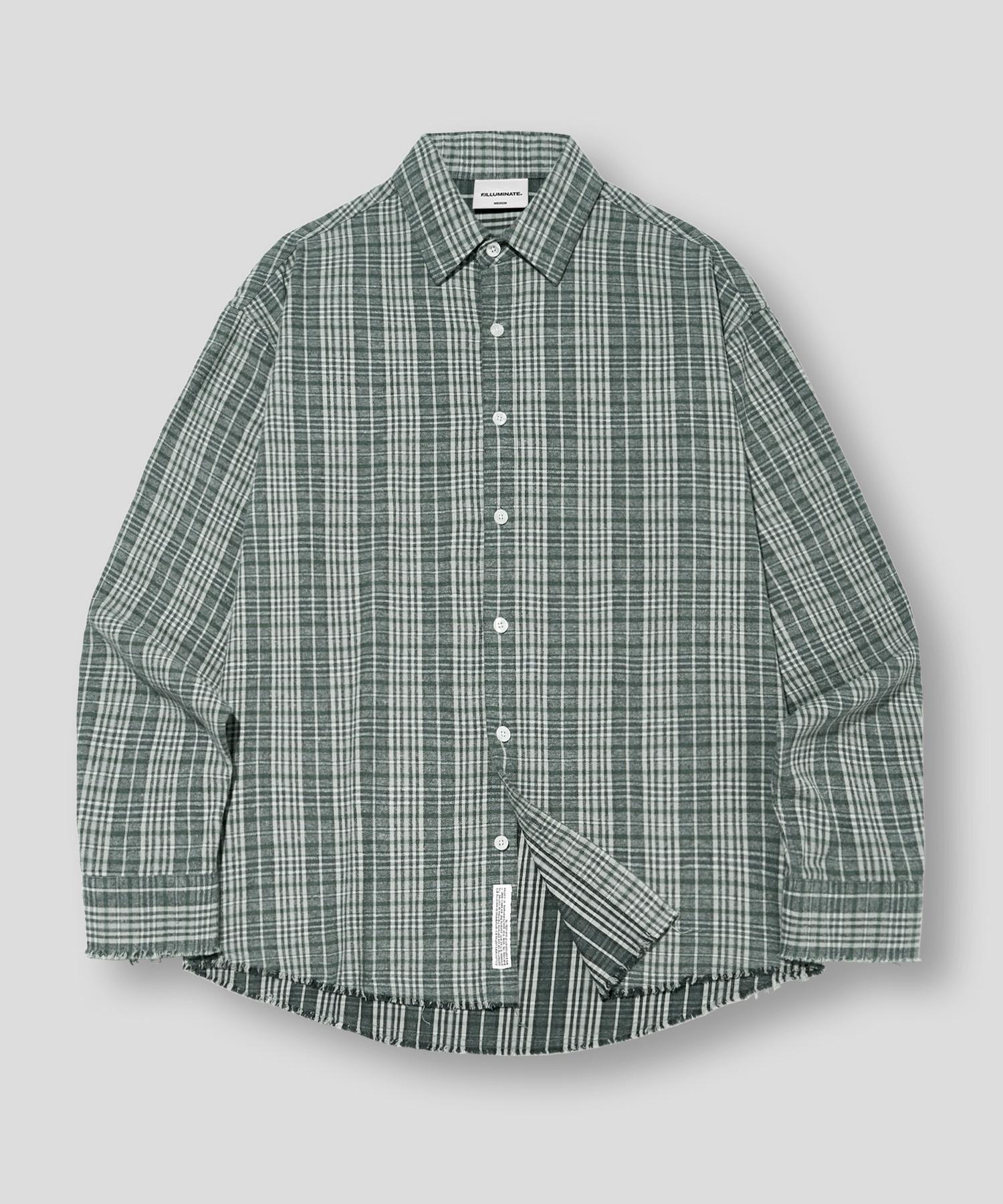 Рубашка в клетку Illuminate Geek, поврежденная - Серая Grey/L