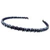 Rhinestone Headband Handmade Rustproof Metal Rhinestone Women Beaded Hair Hoop for Ceremonies