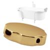 1pc Bathtub Rotating Knob Brass Brushed Gold Overflow Prevention Bath Control Knob Diameter 74mm Bathroom Accessories