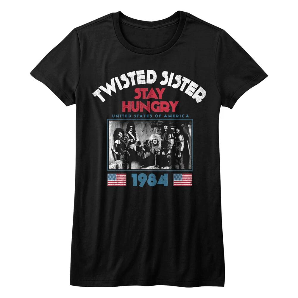 Twisted Sister Stay Hungry 1984 Women s Fitted T Shirt Heavy Metal Music S