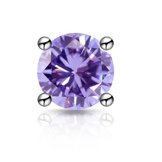Zirconia Stud Earrings One Carat Main Stone Earrings Hypoallergenic Flat Back Earrings Comfortable Shiny Daily Wear Jewelry for Women Men