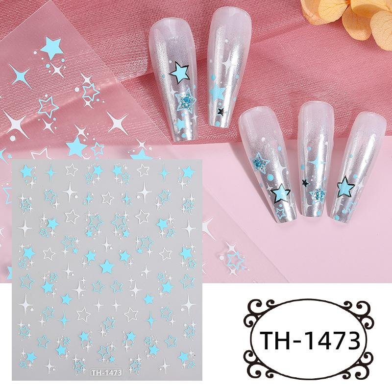 DIY Shiny Star Nail Art Sticker Adhesive Nail Art Star Nail Decal
