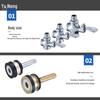 Yune Squat Toilet Foot Pedal Flush Valve