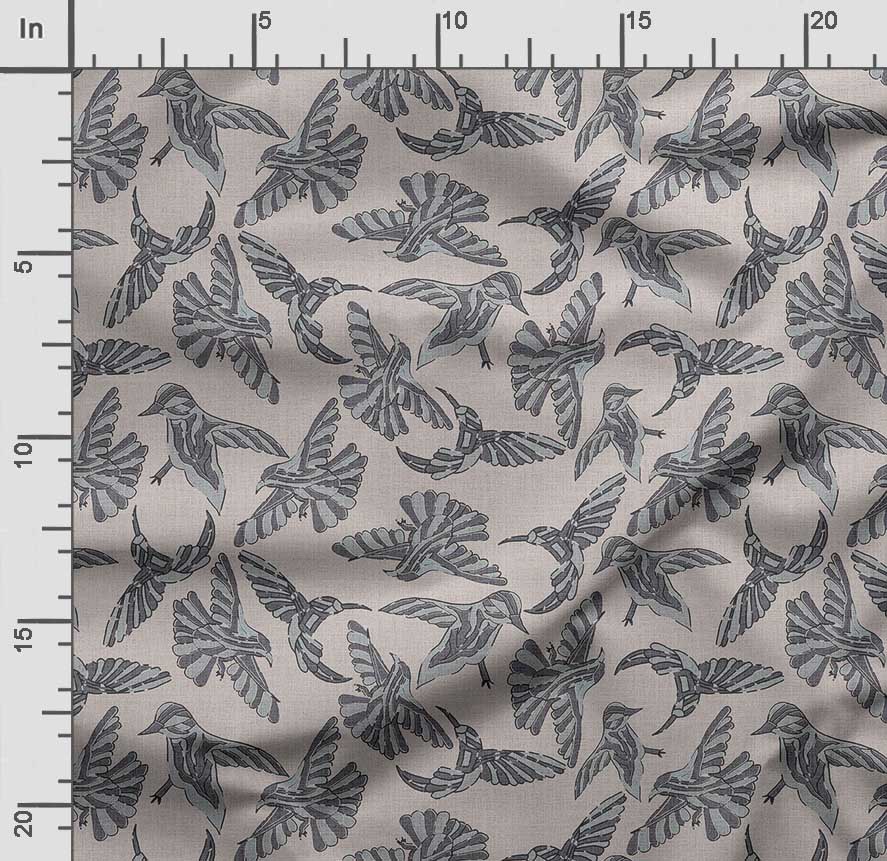 Soimoi Bird Print,  Cotton Cambric, Quilting Fabric Sold by The Yard 42 Inch Wide, Medium Weight Cotton Fabric,