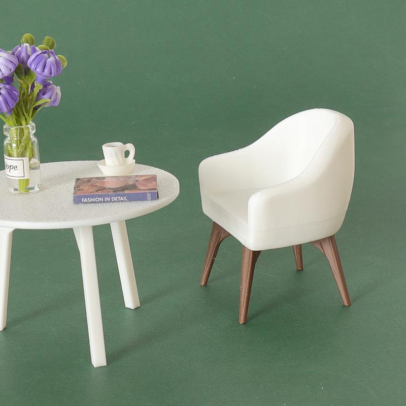 1/12 Dollhouse Mini Armchair Model Dollhouse Living Room Furniture Decoration Dolls House Micro Scene Construction Props