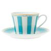 Noritake Cup Saucer Both Coffee and Carnival Light Fine & (for Tea), 250cc, Blue, Porcelain, T002B/M-253