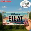 D Flat Pc Vintage Metal Sign for Decorative Purposes Only Outdoor Plaque And Wall Decor Elat Aluminum Sign Red Sea