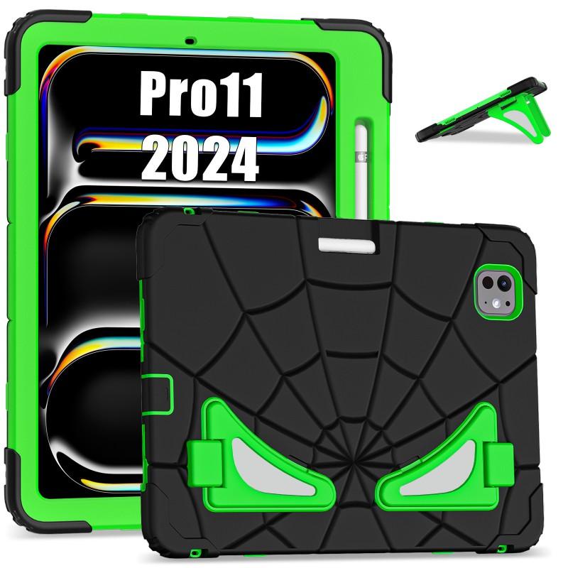 Spider-Man Silicone Case IPad Pro 11 Inch With Kickstand Shockproof Full Cover Kids Air 4 5 10th Gen