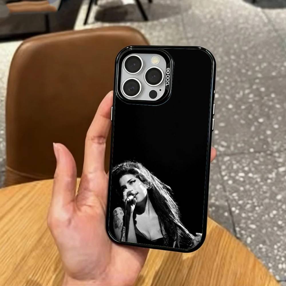 

Amy W-Winehouse Phone Case For iPhone17,16,15,14,13,12,11 Plus,Pro Max Colored Silver Plated Inside Cover iPhone13PRO