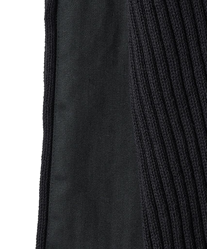 NOIRER Cotton Damaged Combat Knit (Black)