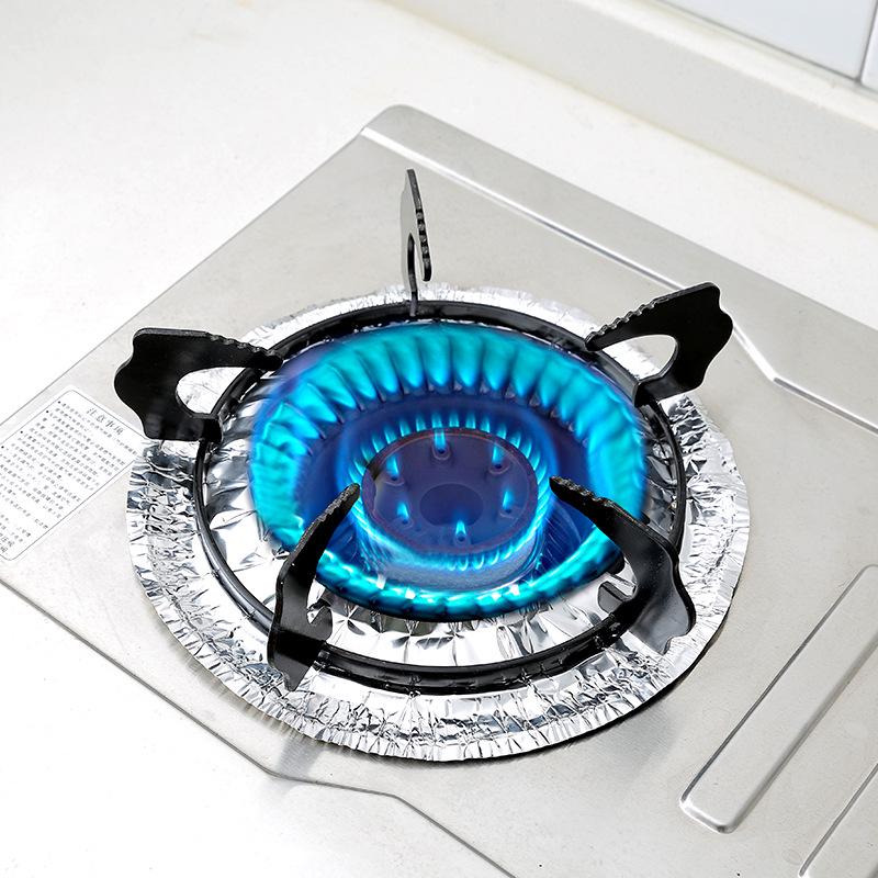 10Pcs Thickened Gas Stove Protector Stove Burner Aluminum Foil Stovetop Cooker Cover Kitchen Accessories Gas Range Protection