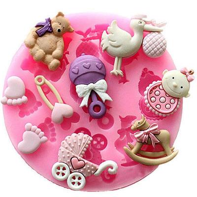 Baby Shower Silicone Fondant Cake Mould Mold Chocolate Baking Sugarcraft Decor MEIfang