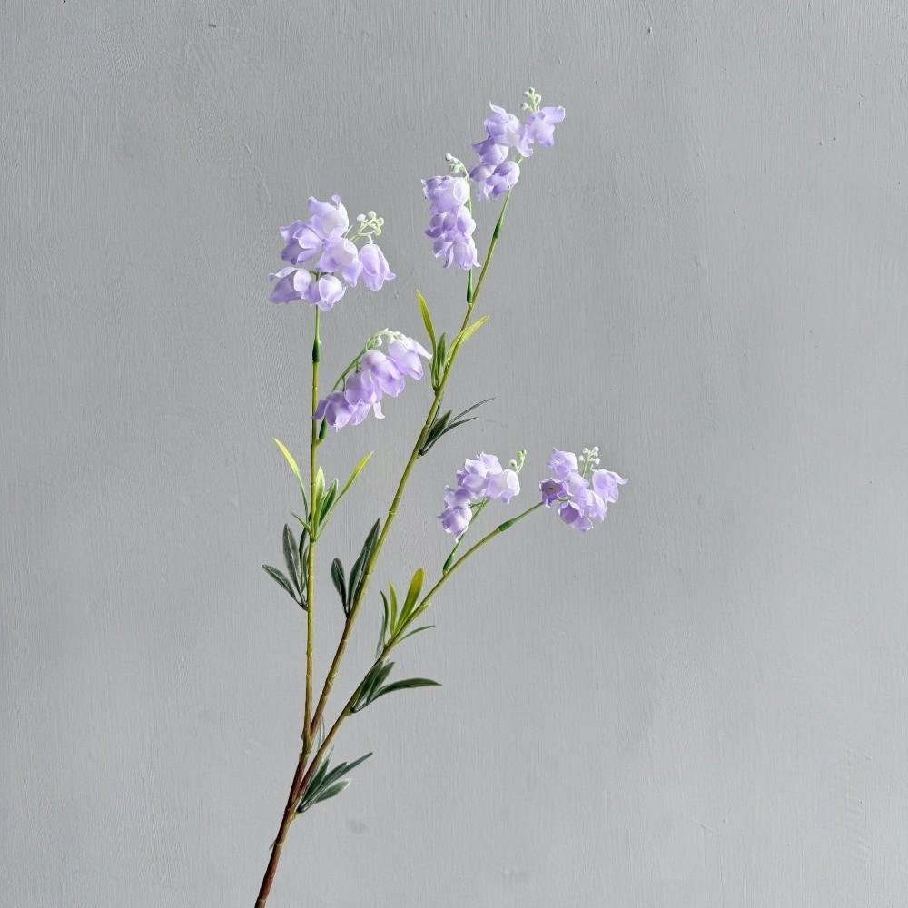 Реалистичные Лилии Долины Искусственные Колокольчики 3 Ветки 80 см Шелковый Цветок Длинная Ветка Искусственный Цветок Аксессуары для Свадебного Букета фиолетовый