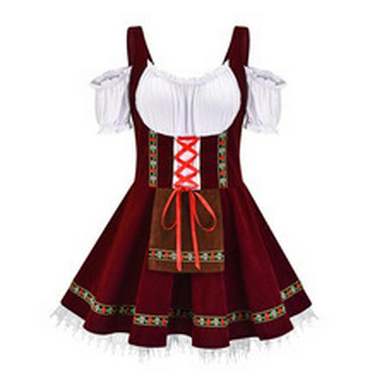 Oktoberfest Plus Size Bar Maid Costume - Halloween German Beer Girl Dress
