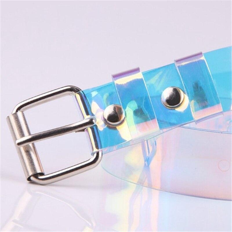 Fashion Transparent Pin Buckle Wide Waist Bands Waistband Invisible Punk Waist Belt 110Cm