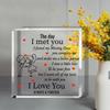 2D Flat Romantic Anniversary Acrylic Desktop Decoration Plaque, Home Decor Plaque Hanging Wall Art Decorative Garden Decoration for Room Door Signs Ha