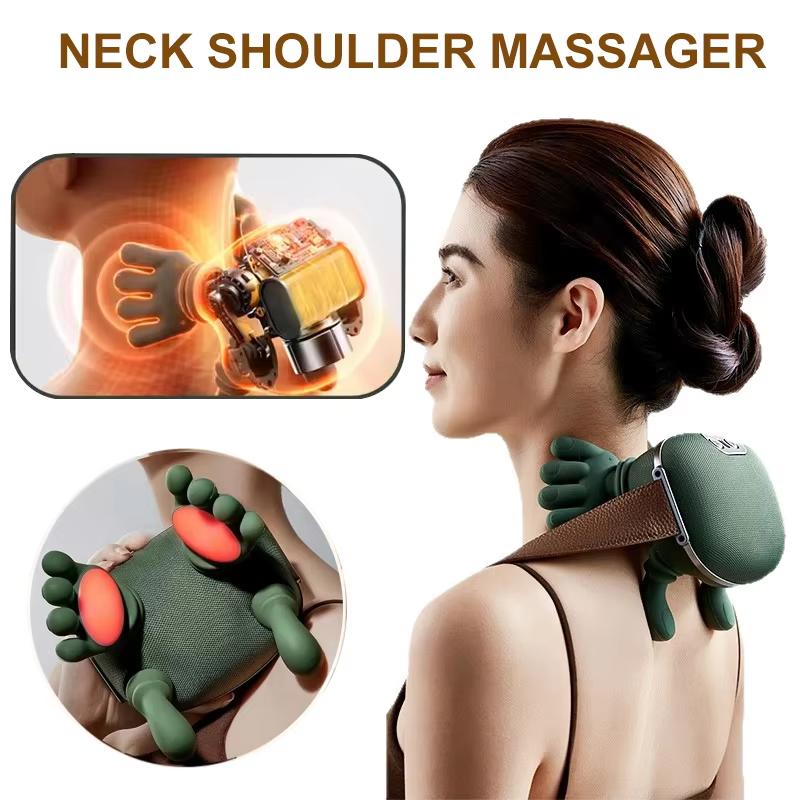 Neck And Shoulder Body Relaxation Massager Wireless Shoulder And Back Kneading Massage Shawl Trapezius Neck Cervical masajeador Heated Version