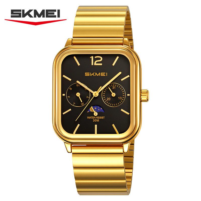 Fashion Waterproof Time Clock Wristwatches Business Movement Quartz Watches For Men Women Dress Watch Square Dial