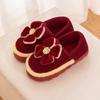 Wedding cotton shoes high-end newlywed couple models groom and bride dowry festive red pair of winter light luxury wedding shoes