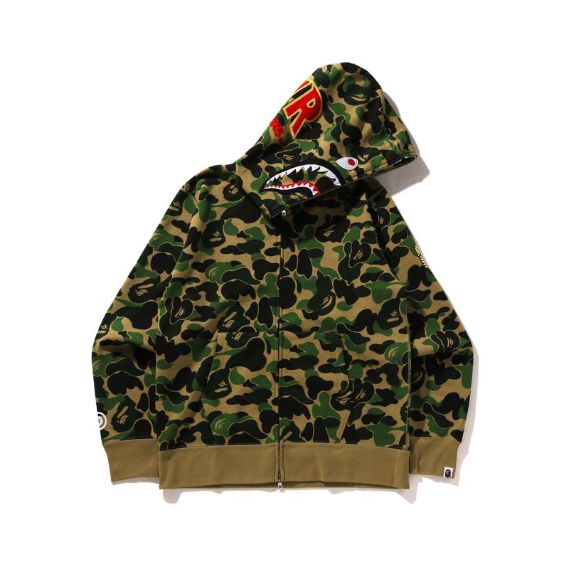 Bape Bluza z kapturem na zamek Giant Abc Camo 1k30-115-005